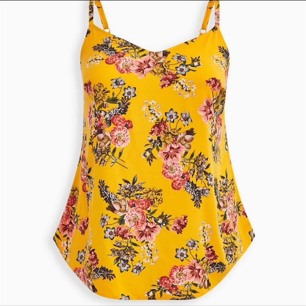 Torrid Ava Yellow Floral Challis Cami